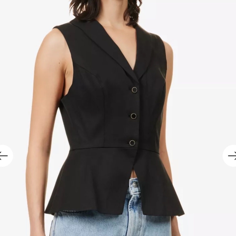 REFORMATION Oakley shawl-lapel woven vest